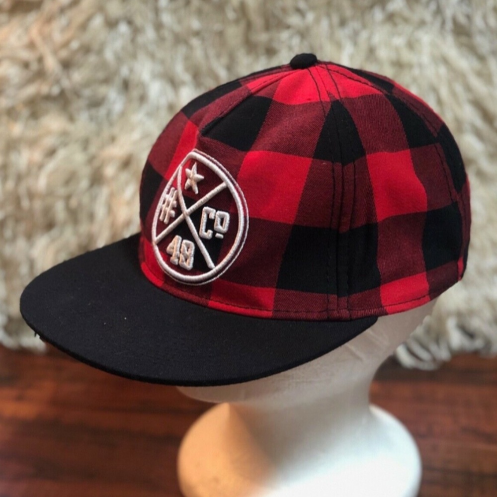 Red Black Checkered Baseball Adjustable Back Cap H - image 7